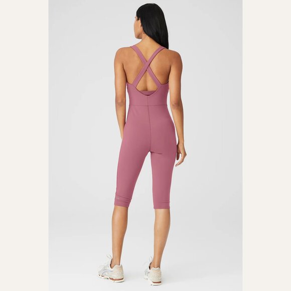 Alo Airbrush Physique Onesie S Jumpsuit Mars Clay - Picture 2 of 10